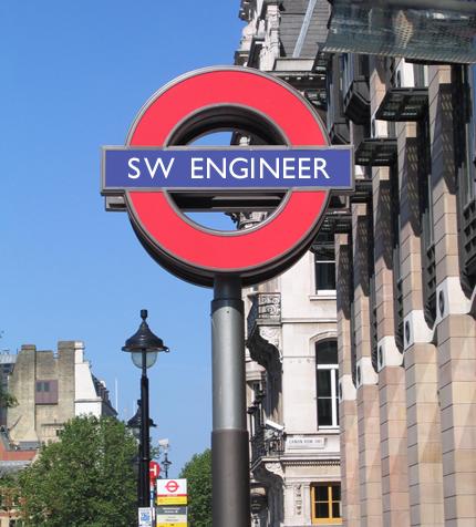 London Underground Roundel which says "developer"